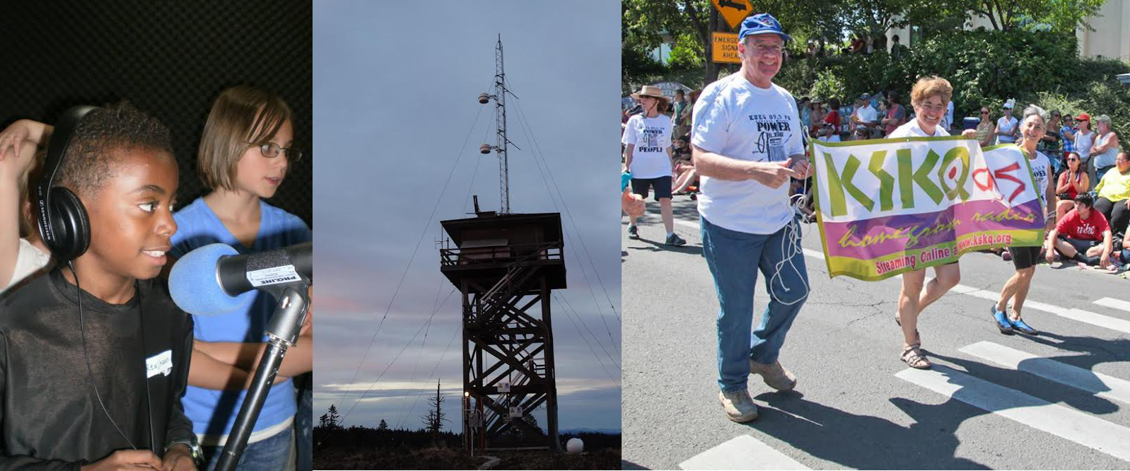 Collage of KSKQ Community Radio pictures