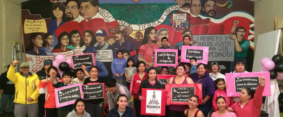 A groups of Pineros y Campesinos Unidos del Noroeste (PCUN) members