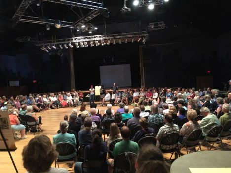 Community Gathering: Unpacking Racism – Ashland, Oregon – Historic Ashland Armory Photo by: Abram Katz, ONTASC Program Director
